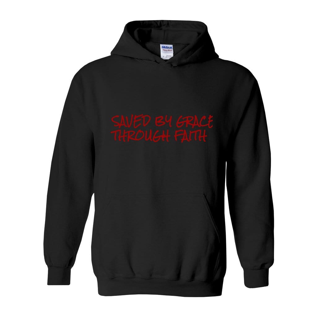 SAVED BY GRACE THROUGH FAITH Unisex Heavy Blend Hooded Sweatshirt His Sheep Store