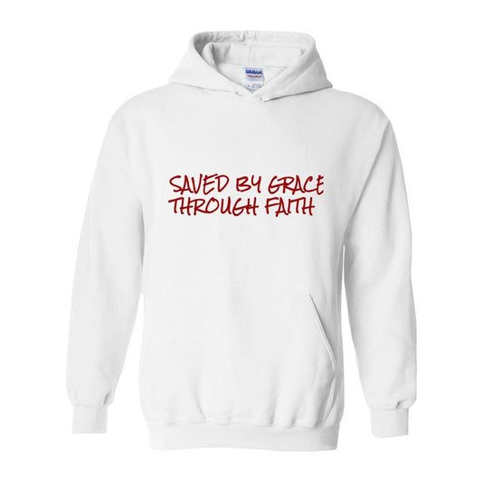 SAVED BY GRACE THROUGH FAITH Unisex Heavy Blend Hooded Sweatshirt His Sheep Store
