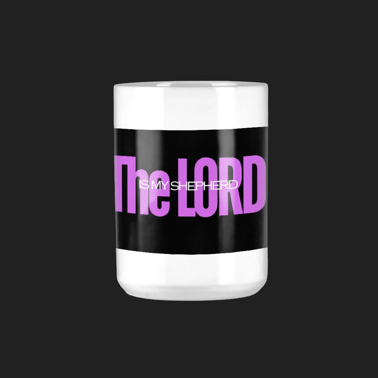 the Lord is my shepherd mug